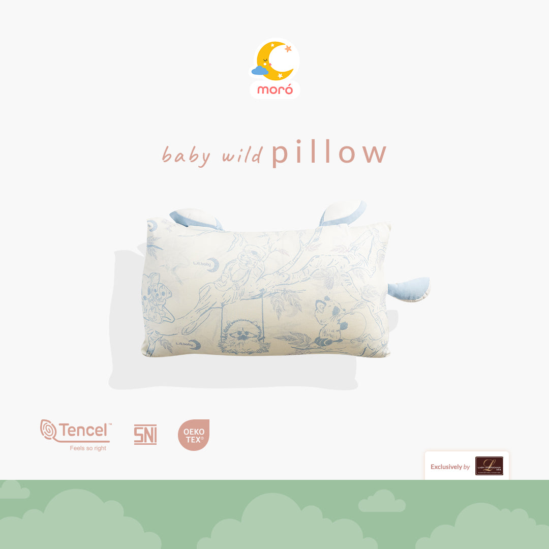 Bundling Moro Wild Blue Pillow + Bolster