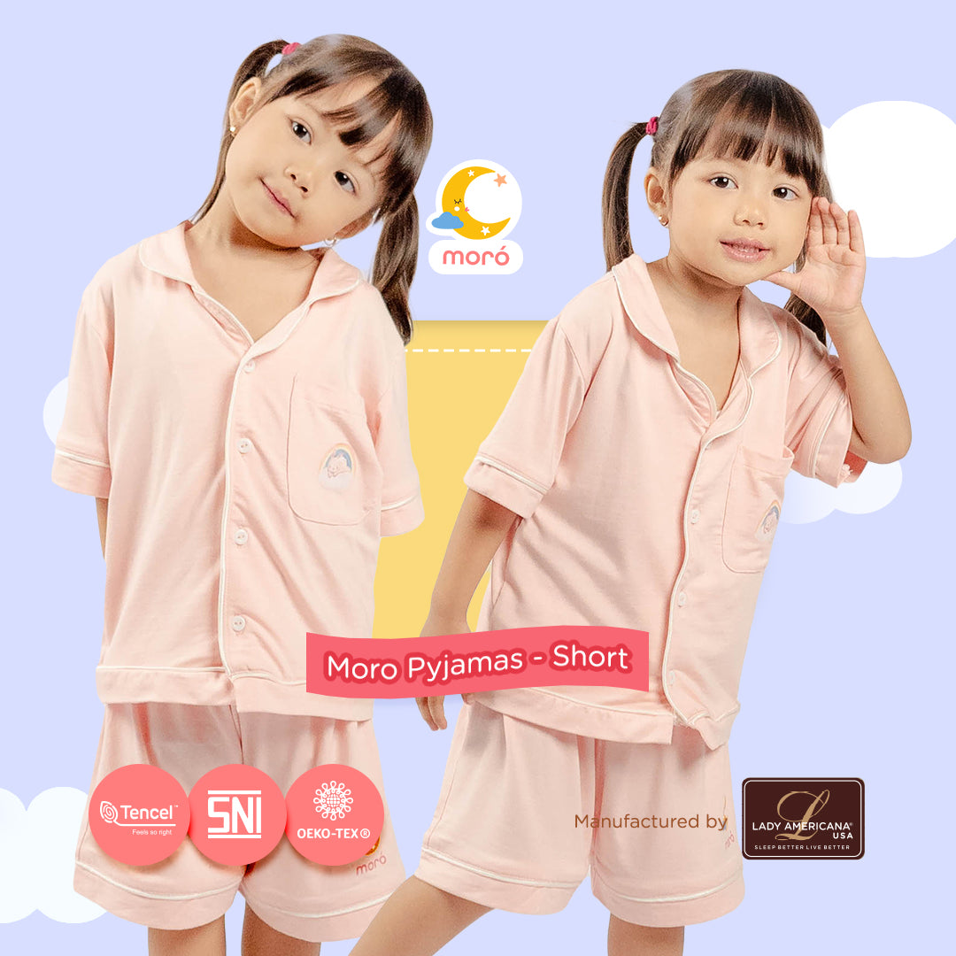 piyama tencel anak lengan pendek